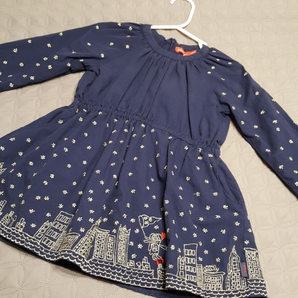 Oilily size 2 Navy winter dress.